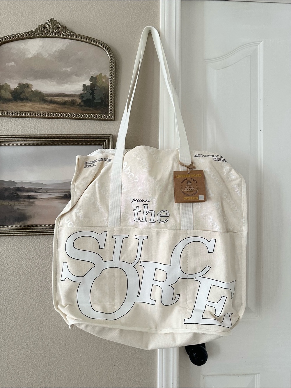 GUESS Jeans x Advisory Board Crystals Oversized Tote Bag